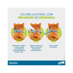 Coleira Antipulgas e Carrapatos Seresto para Cães e Gatos até 8 Kg Elanco