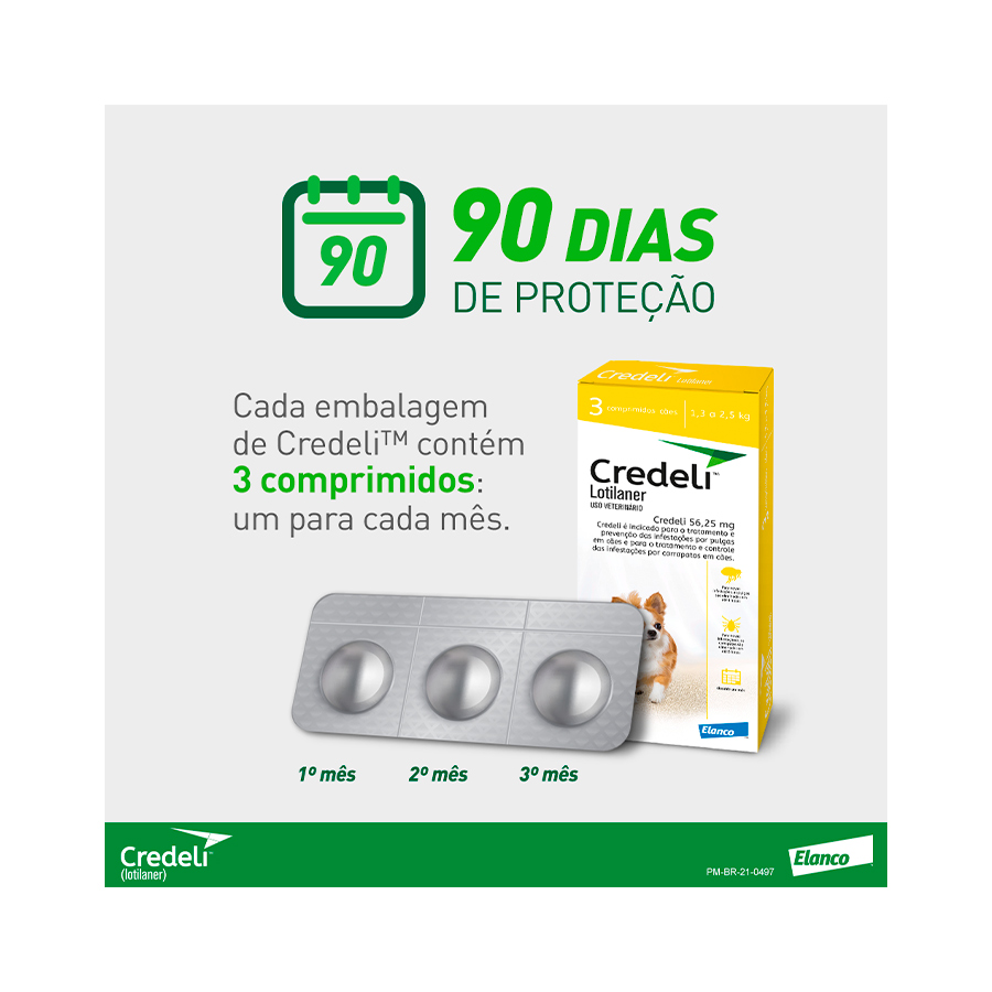 Antipulgas Credeli Elanco para Cães 1,3 a 2,5kg