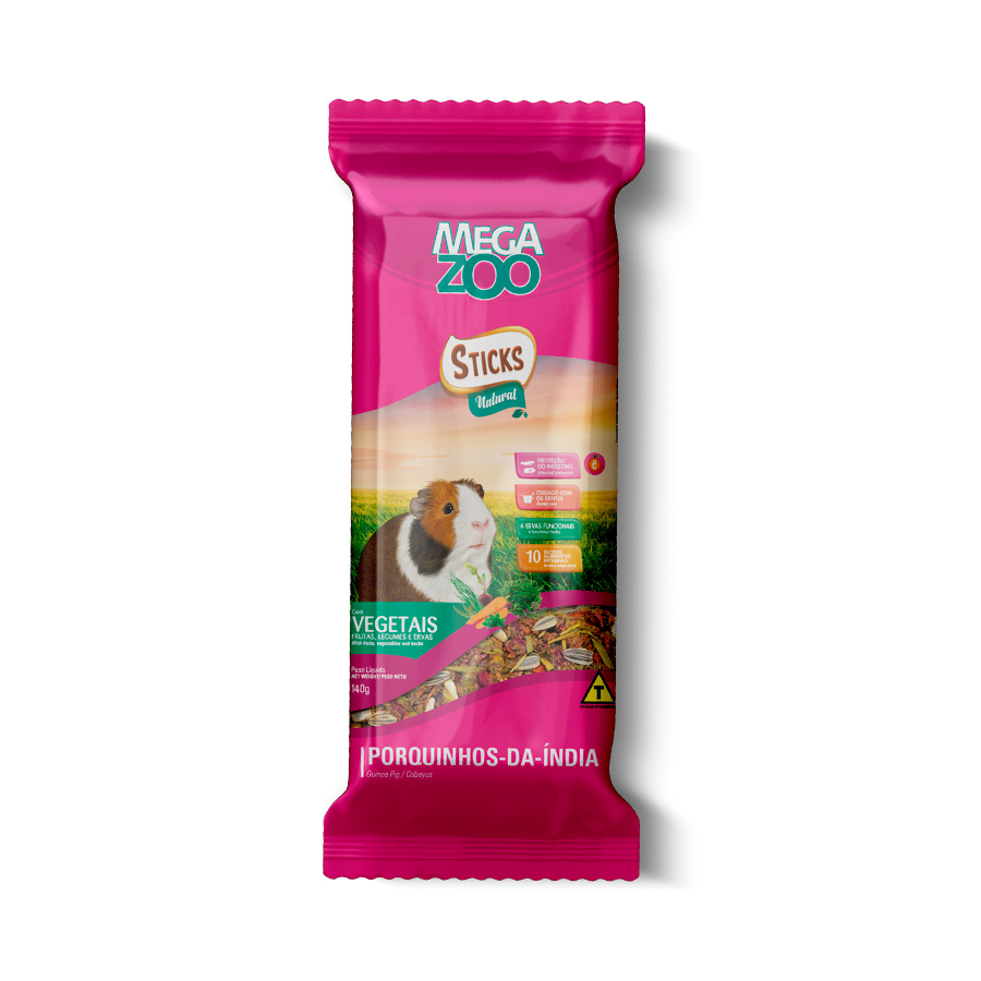 Sticks Natural Megazoo Vegetais para Porquinhos-da-Índia 140g