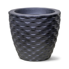 Vaso Terraza Elo Redondo Preto