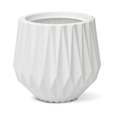 Vaso Terraza Origami Redondo Branco - 22