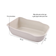 Bandeja Higiênica DuraPets Luxo Bege para Gatos