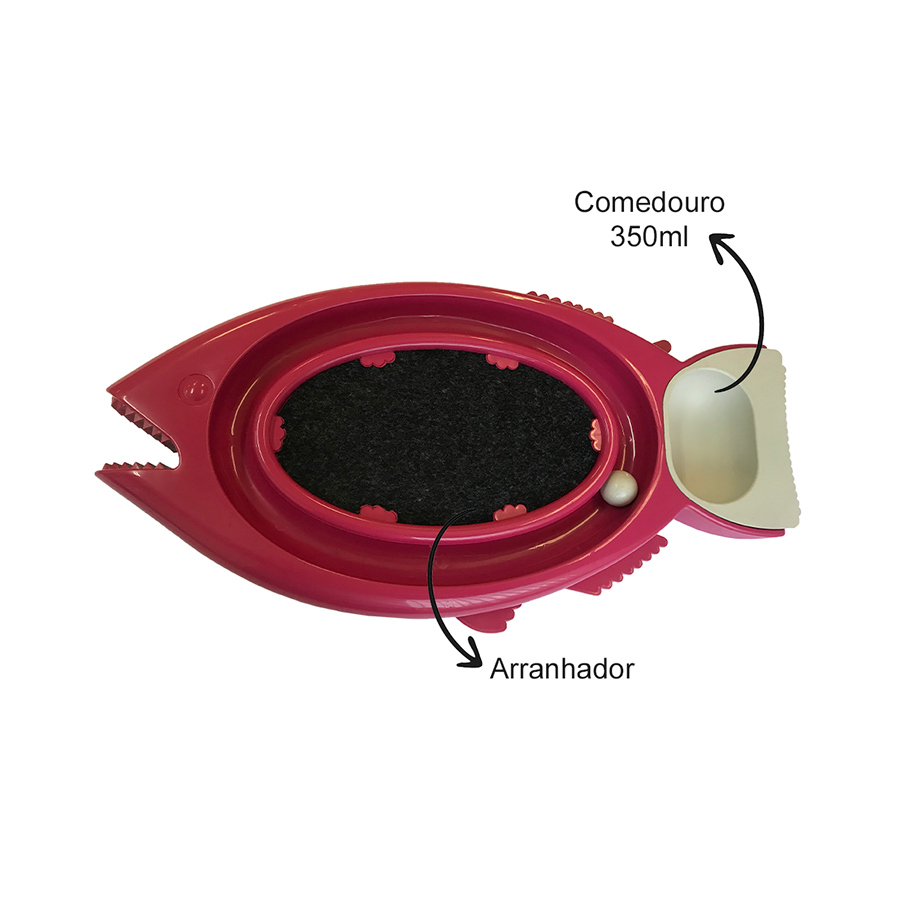 Brinquedo Arranhador DuraPets Durafish 3 em 1 Rosa para Gatos Brinquedo Arranhador DuraPets Durafish 3 em 1 Rosa para Gatos