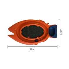 Brinquedo Arranhador DuraPets Durafish 3 em 1 Laranja para Gatos
