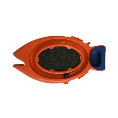 Brinquedo Arranhador DuraPets Durafish 3 em 1 Laranja para Gatos