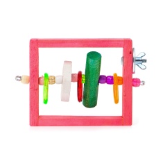 Brinquedo Kakatoo Bica Pedra Ábaco Simples para Pássaros - Cores Sortidas