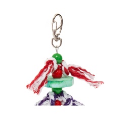 Brinquedo Kakatoo Bica Pedra 6 Nós para Pássaros - Cores Sortidas - G