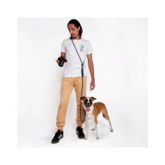 Guia Zee.Dog Mãos Livres Deep Blue para Cães