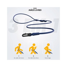 Guia Zee.Dog Mãos Livres Deep Blue para Cães