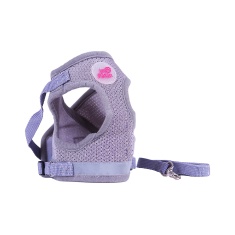Peitoral com Guia Le Patin Cinza para Cães - M