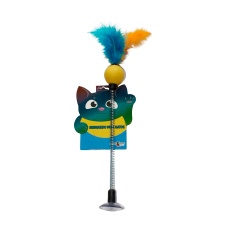 Brinquedo Plumas e Penas Spring Cat Mola para Gatos - Cores Sortidas