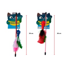 Brinquedo Plumas e Penas Varinha Fishing Mouse para Gatos - Cores Sortidas