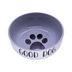 Comedouro Pet Injet Cerâmica Good Dog Cinza para Cães