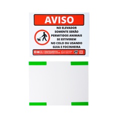 Placa Pipicão Aviso para Elevador