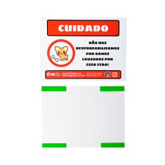 Placa Pipicão Divertida Cuidado