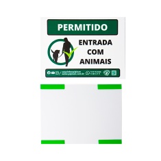 Placa Pipicão Permitido Entrada Com Animais