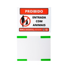 Placa Pipicão Proibido Entrada Com Animais