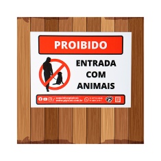 Placa Pipicão Proibido Entrada Com Animais
