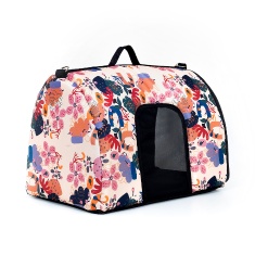 Bolsa de Transporte I Love Pet Floral Baunilha para Cães e Gatos - P