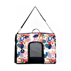 Bolsa de Transporte I Love Pet Floral Baunilha para Cães e Gatos - P