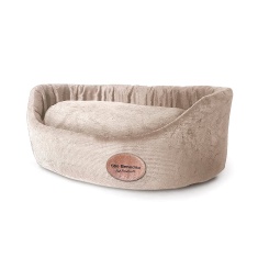 Cama São Benedito Pet Europa Luxo Sued Bege para Cães