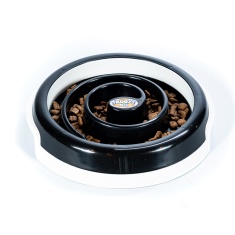 Comedouro Truqys Slow Food para Cães e Gatos Preto