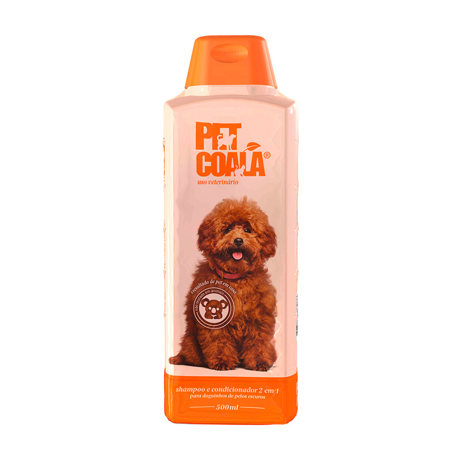 Shampoo e Condicionador Pet Coala 2 em 1 para Pelos Escuros
