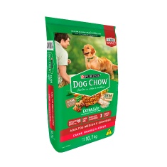 Ração Dog Chow para Cães Adultos de Porte Médio e Grande Sabor Carne, Frango e Arroz