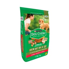 Ração Dog Chow para Cães Filhotes de Porte Médio e Grande Sabor Carne, Frango e Arroz