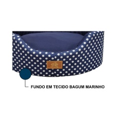 Cama Fábrica Pet Oval Unic Azul para Cães e Gatos