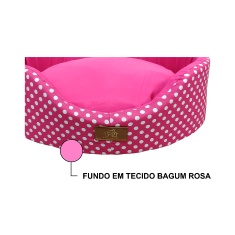 Cama Fábrica Pet Oval Unic Rosa para Cães e Gatos