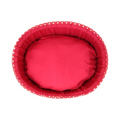 Cama Fábrica Pet Oval Unic Vermelho para Cães e Gatos