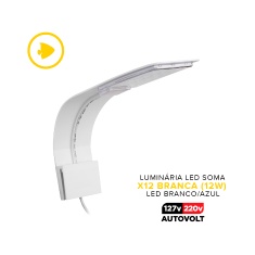 Luminária Soma X12 12W Led Branco e Azul Autovolt para Aquários