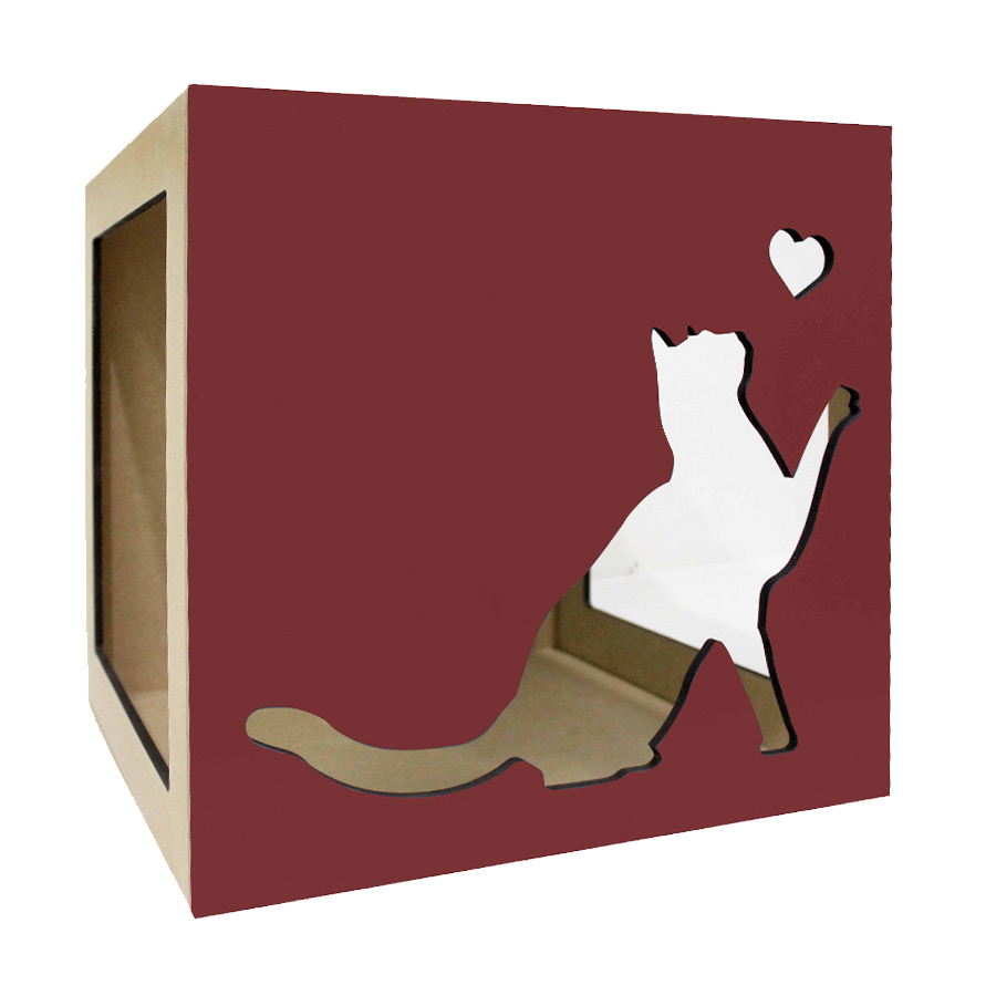 Toca Hello Pet de Parede Silhueta Vermelha para Gatos
