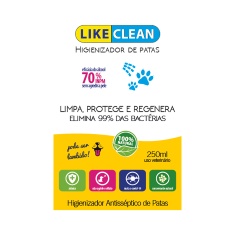 Higienizador de Patas Like Clean Spray para Cães e Gatos 250ml