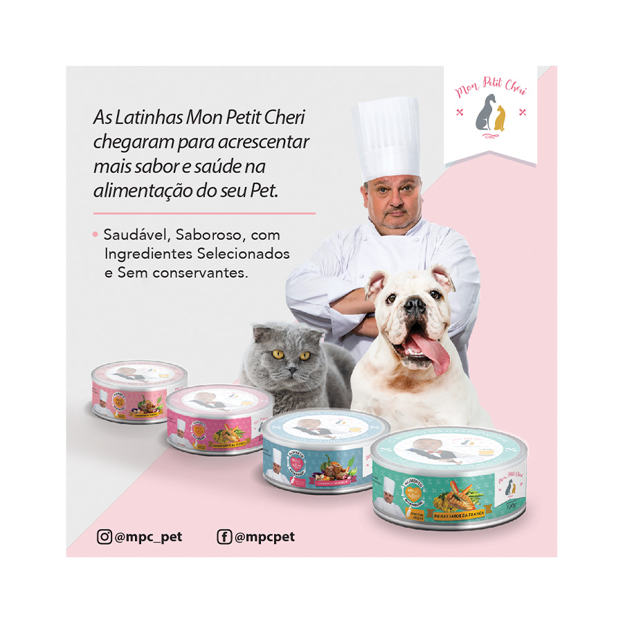 Ração Úmida Mon Petit Cheri Ossobuco de Boeuf para Gatos 120g