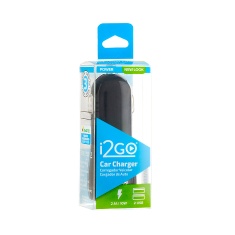 Carregador Veicular I2GO com 2 Saídas USB Preto