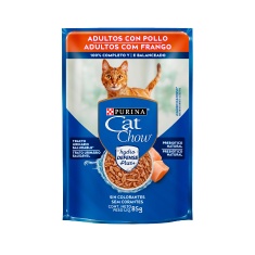 Ração Úmida Cat Chow para Gatos Adultos Sabor Frango 85g