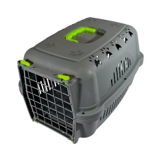 Caixa de Transporte DuraPets Amarela com Porta de Aço para Cães e Gatos