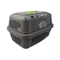 Caixa de Transporte DuraPets Amarela com Porta de Aço para Cães e Gatos