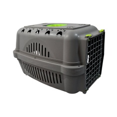 Caixa de Transporte DuraPets Amarela com Porta de Aço para Cães e Gatos