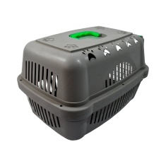 Caixa de Transporte DuraPets Verde com Porta de Aço para Cães e Gatos