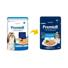 Ração Úmida Premier Gourmet Para Cães Sabor Peito de Frango e Arroz Integral