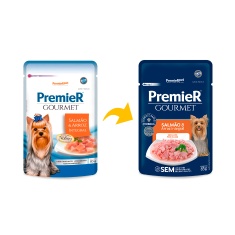 Ração Úmida Premier Gourmet Para Cães Sabor Salmão e Arroz Integral 85 g