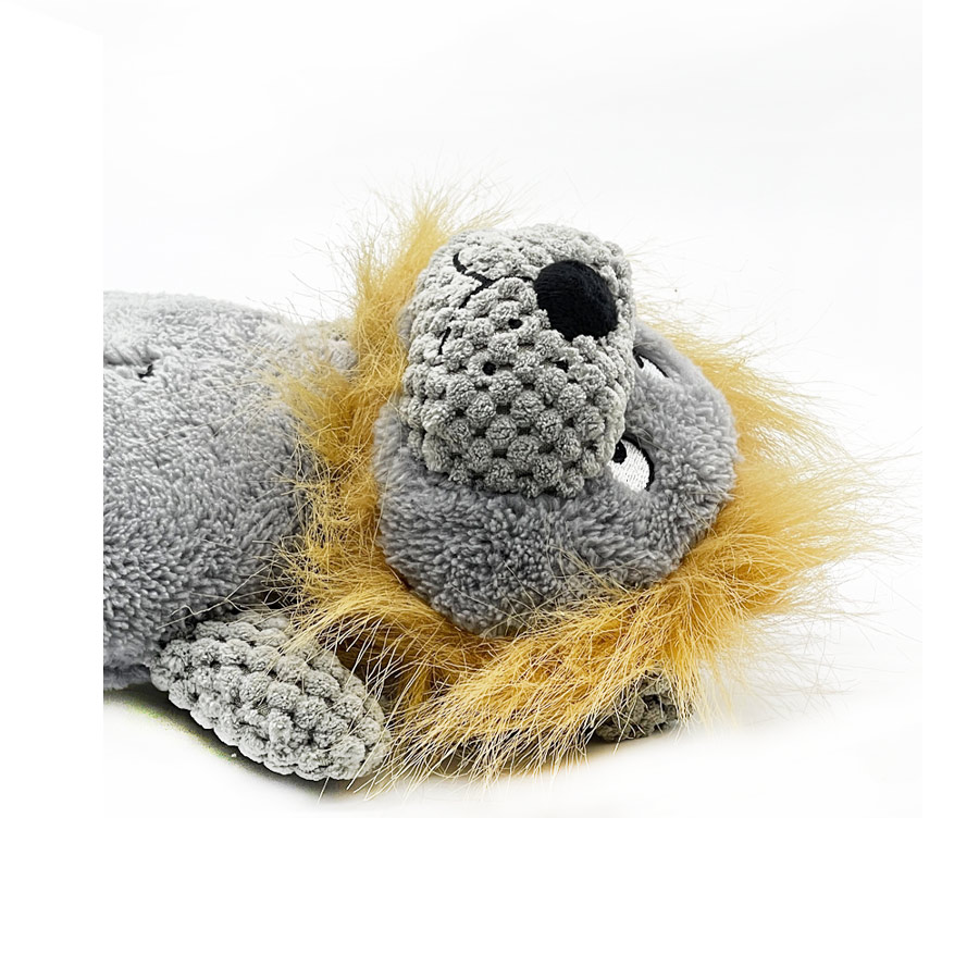Brinquedo Petwi Fuzzy Leão de Pelúcia com Apito para Cães