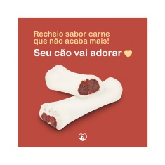 Osso Recheado Churraspet para Cães Sabor Carne