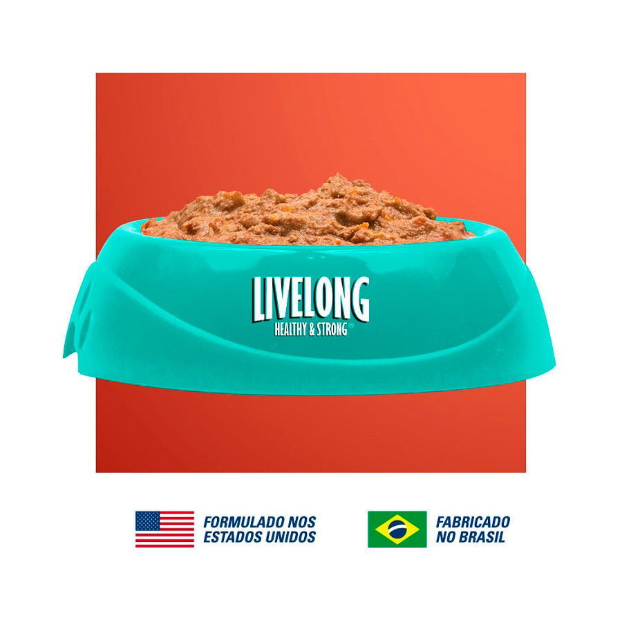 Ração Úmida Livelong Delícias de Aves para Gatos
