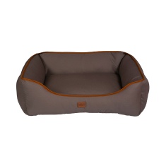 Cama Urban Puppy Retangular Confort Sarja Lisa Cinza para Cães e Gatos