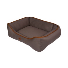 Cama Urban Puppy Retangular Confort Sarja Lisa Cinza para Cães e Gatos