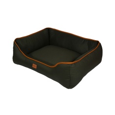 Cama Urban Puppy Retangular Confort Sarja Lisa Musgo para Cães e Gatos